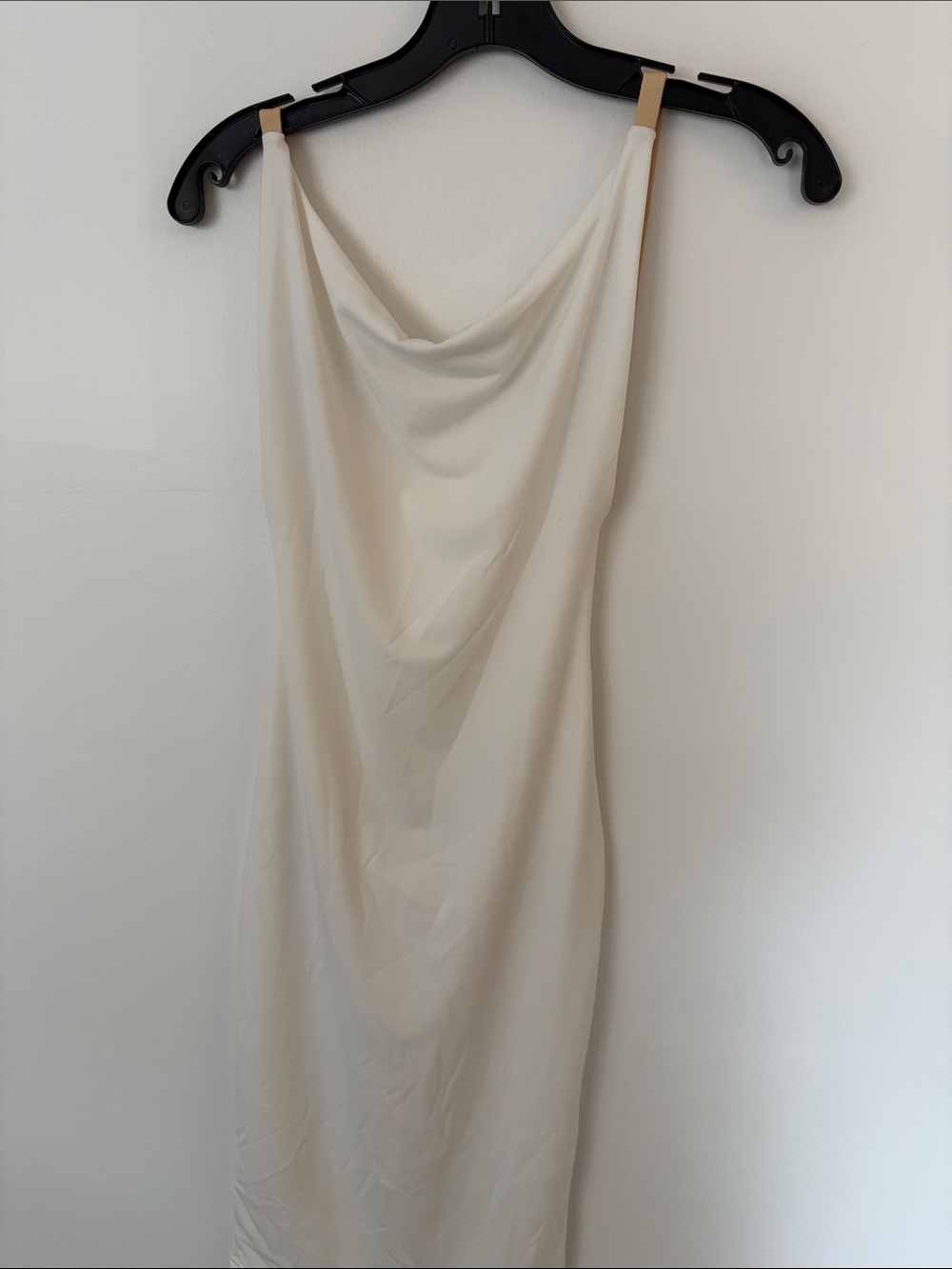 Women's Cream Cowl Neck Slip Dress